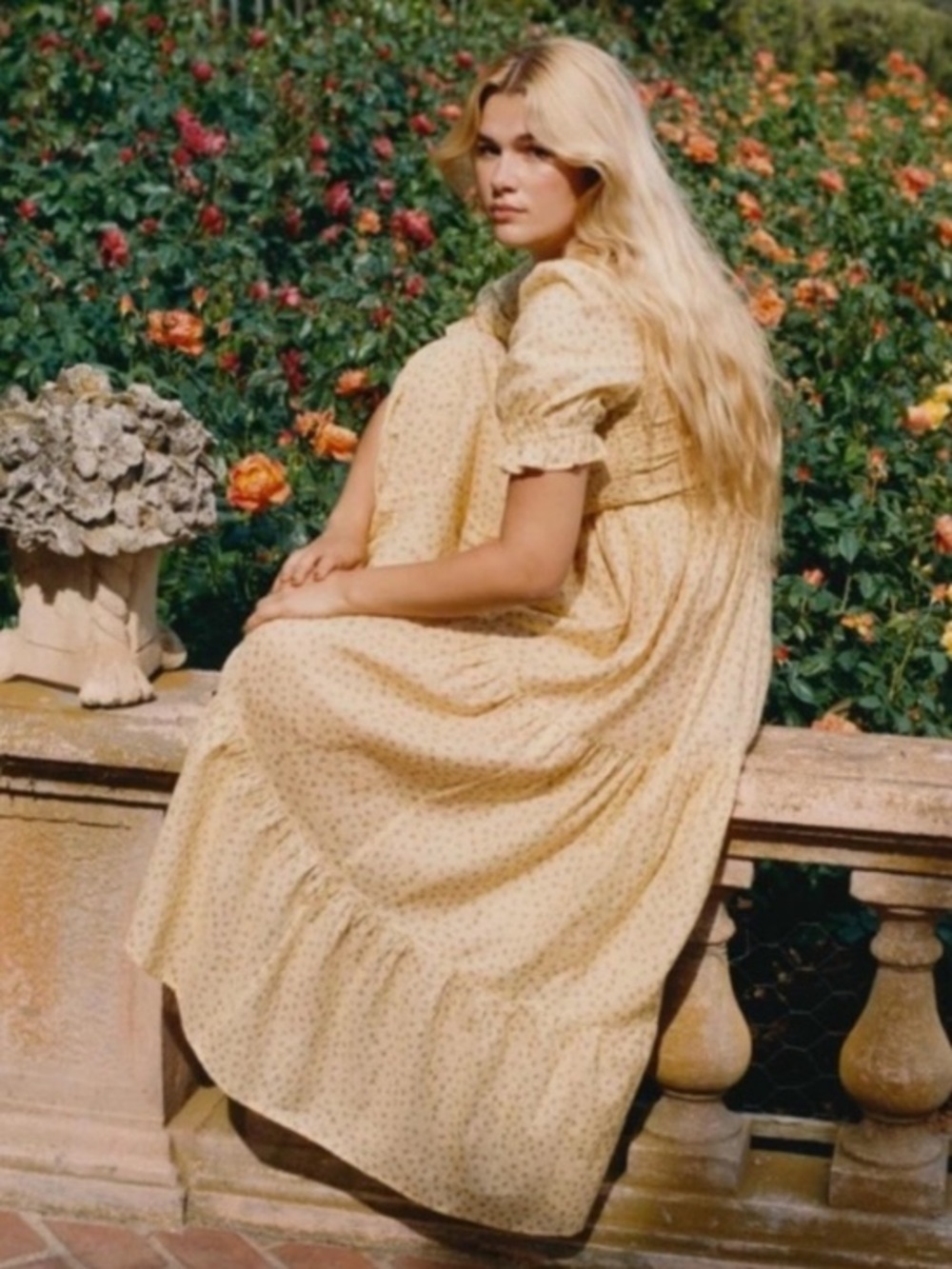 Christy Dawn The Brooklyn Dress in Golden Pollinator - Small